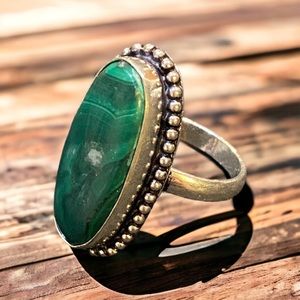 Natural Malachite Ring
